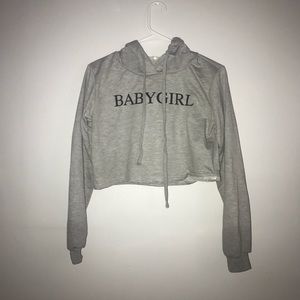 Baby girl crop top hoodie